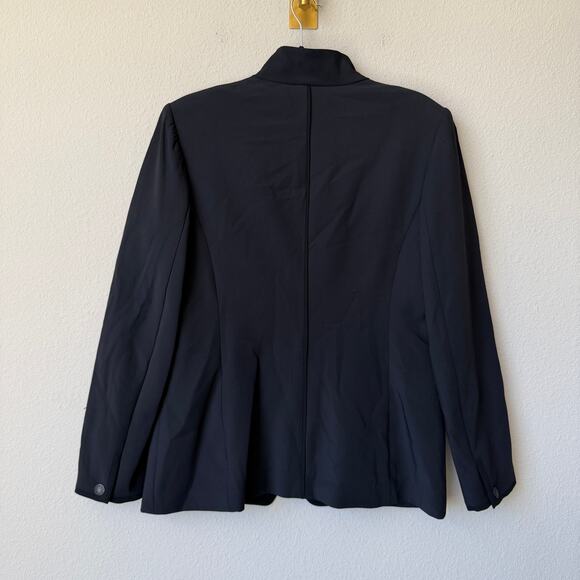 Rag & Bone Black Satin Lapel Blazer Size 10 - Picture 2 of 5
